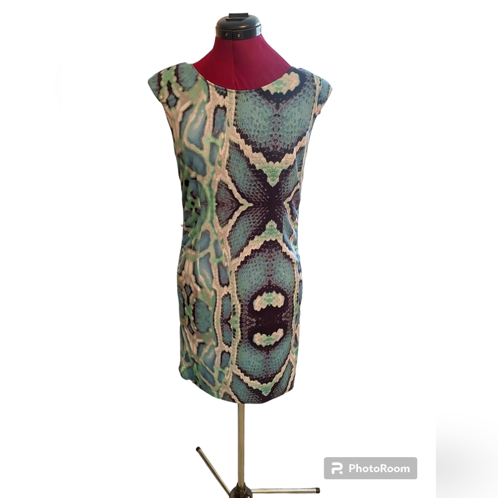 5/$25 Dress Size Small reptile print green spandex.